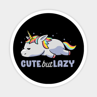 Cute But Lazy Funny Unicorn Gift Magnet